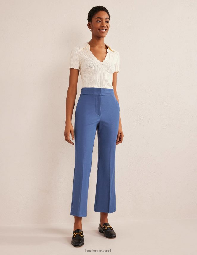 True Blue Clothing Bi-Stretch Crop Flare Trousers Boden Women L466L62280