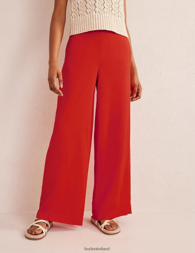 Vermillion Red Clothing Fluid Wide Trousers Boden Women L466L61038