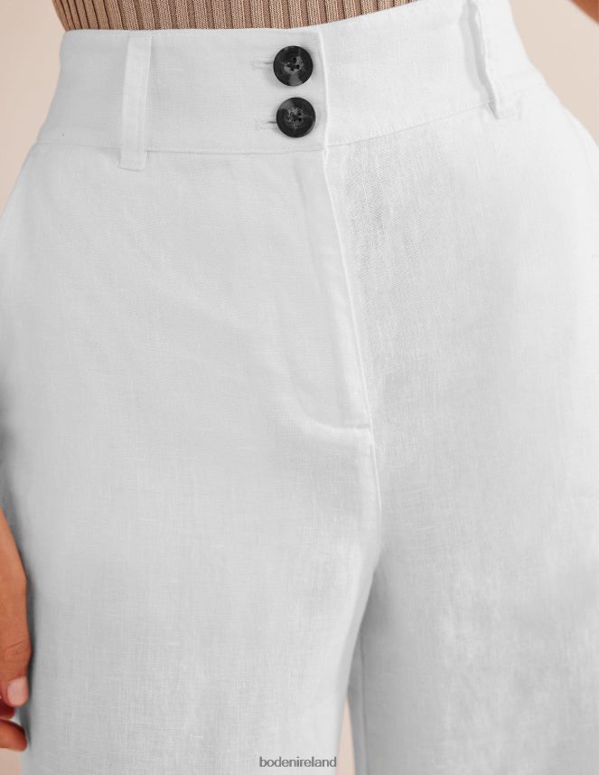 White Clothing Highbury Linen Trousers Boden Women L466L6994