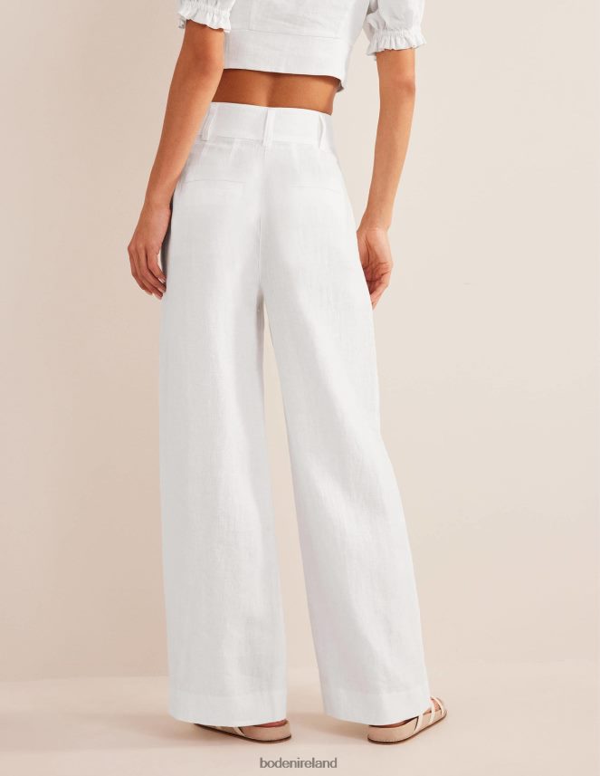 White Clothing Highbury Linen Trousers Boden Women L466L6994