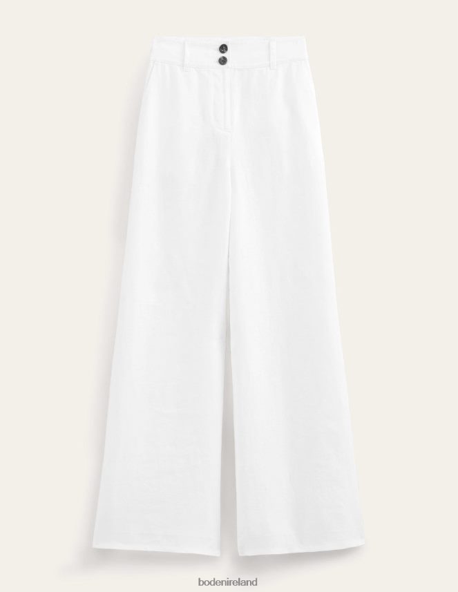 White Clothing Highbury Linen Trousers Boden Women L466L6994