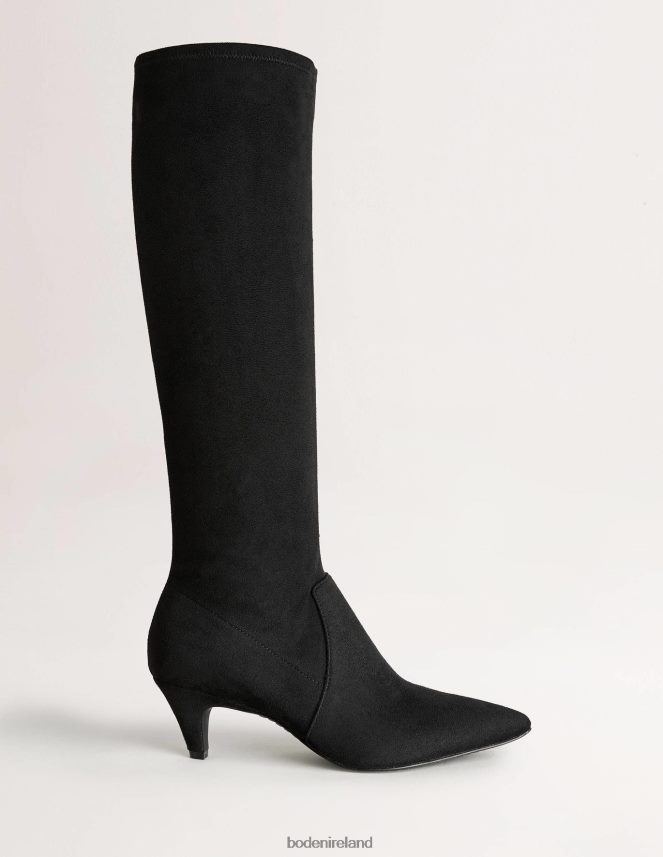 Black Footwear Stretch Kitten Heel Knee Boot Boden Women L466L62303