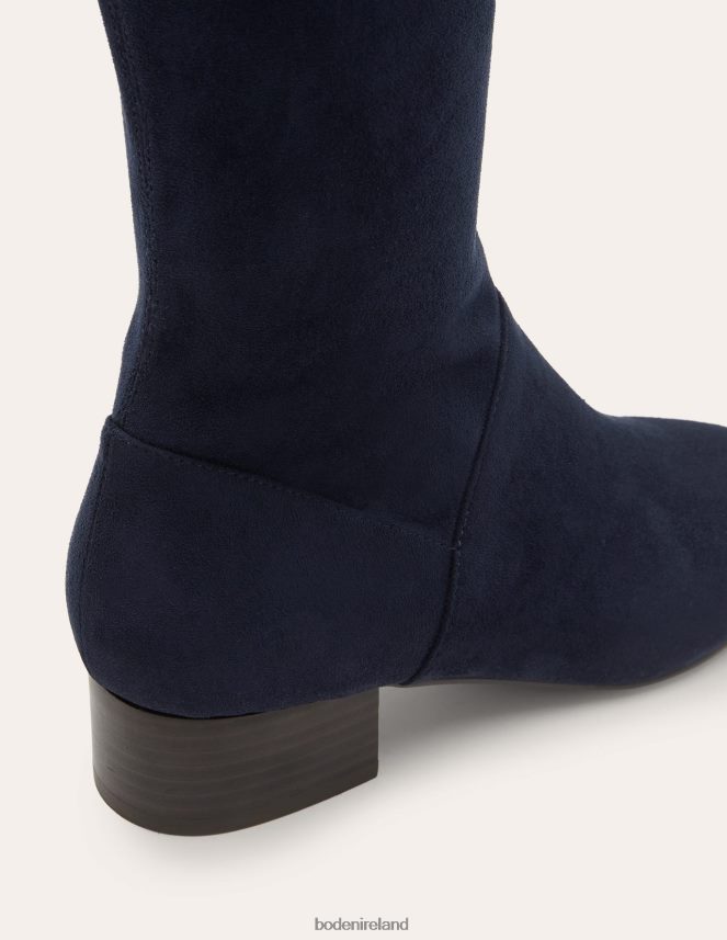 Navy Footwear Flat Stretch Boots Boden Women L466L62600
