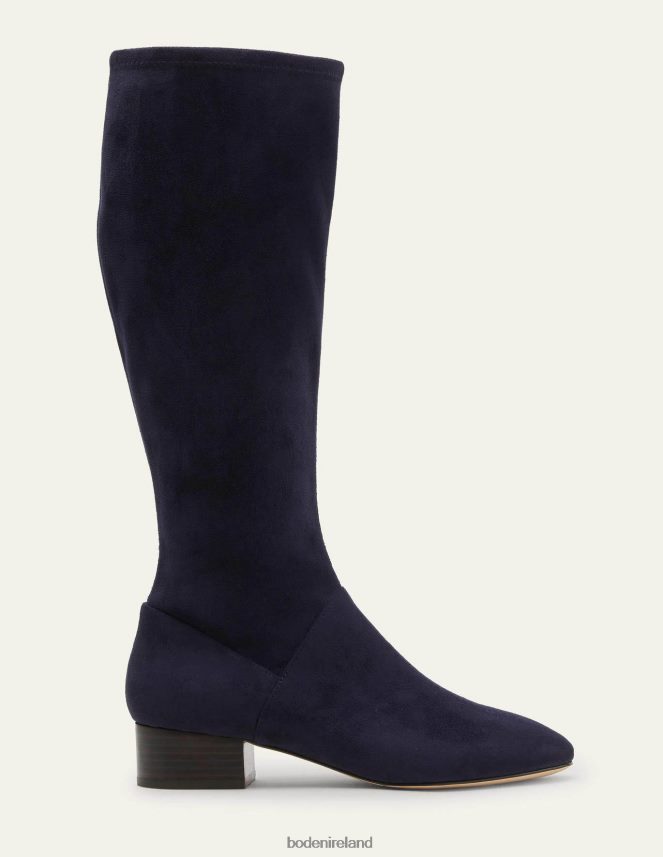 Navy Footwear Flat Stretch Boots Boden Women L466L62600