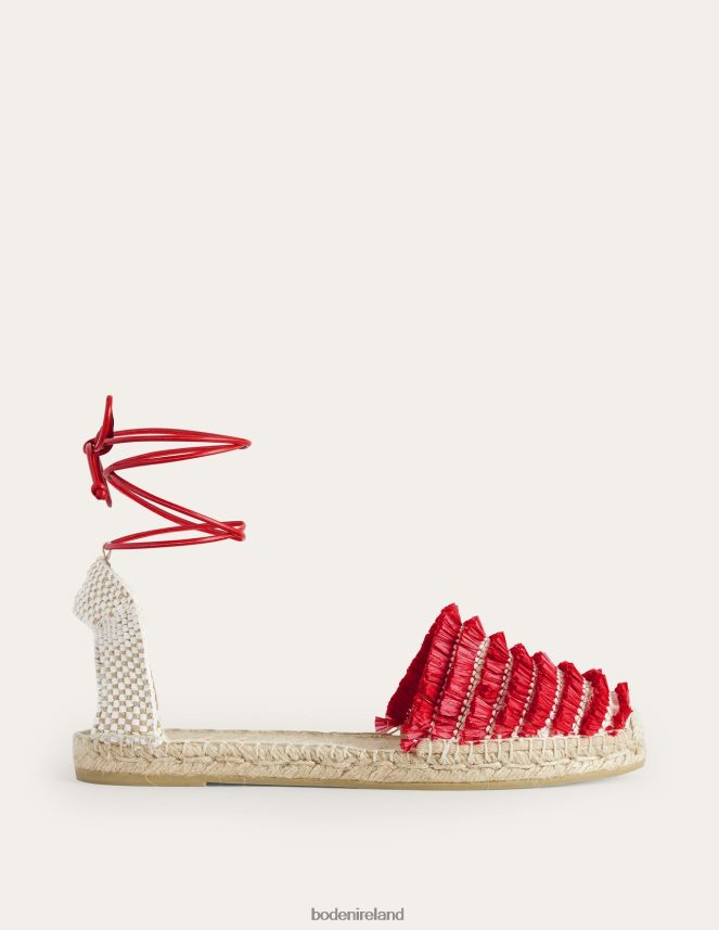 Vermillion Red Footwear Fringe Detail Flat Espadrilles Boden Women L466L6719