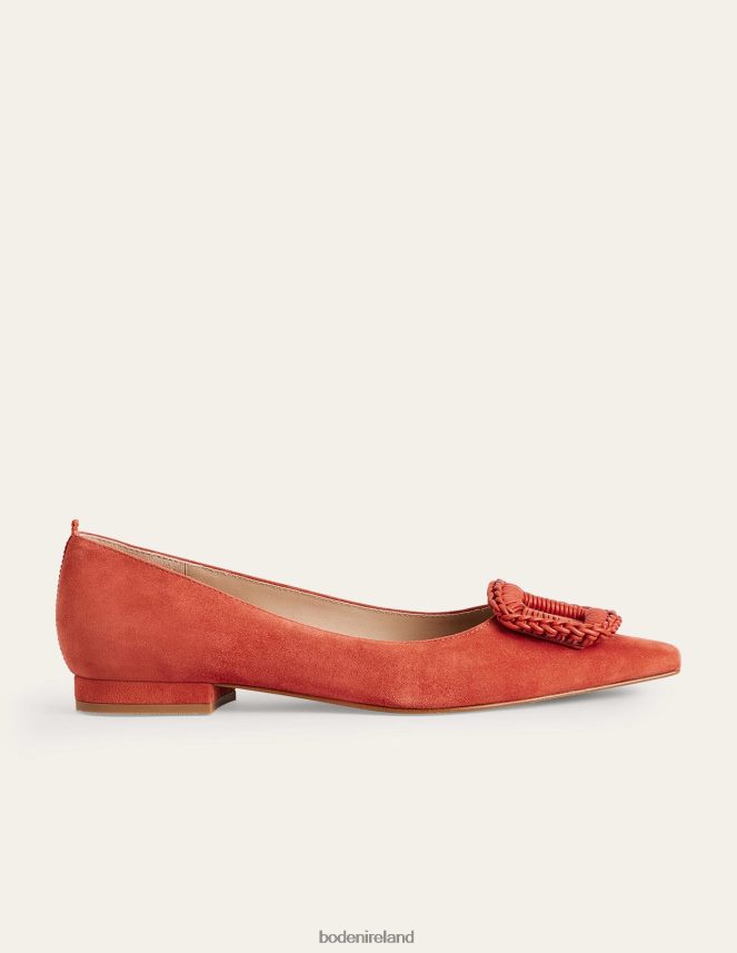 Tomato Suede Footwear Pointed Ballet Flats Boden Women L466L62608