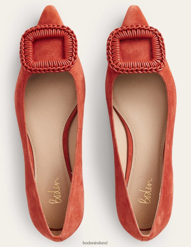 Tomato Suede Footwear Pointed Ballet Flats Boden Women L466L62608