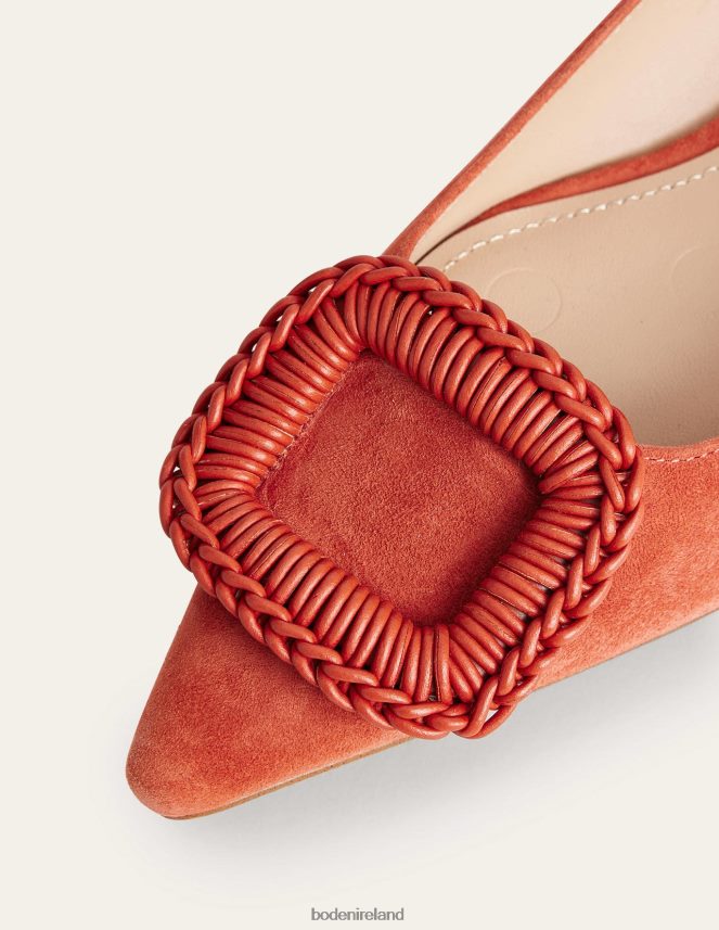 Tomato Suede Footwear Pointed Ballet Flats Boden Women L466L62608