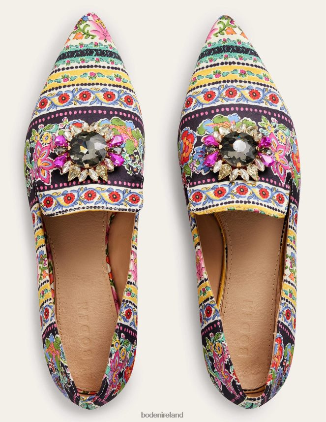 Carnation Bloom Footwear Printed Embellished Loafers Boden Women L466L62293