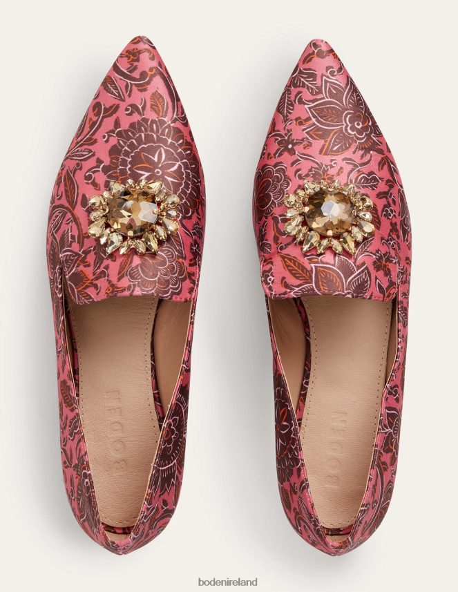 Faded Rose Floral Tapestry Footwear Printed Embellished Loafers Boden Women L466L62334