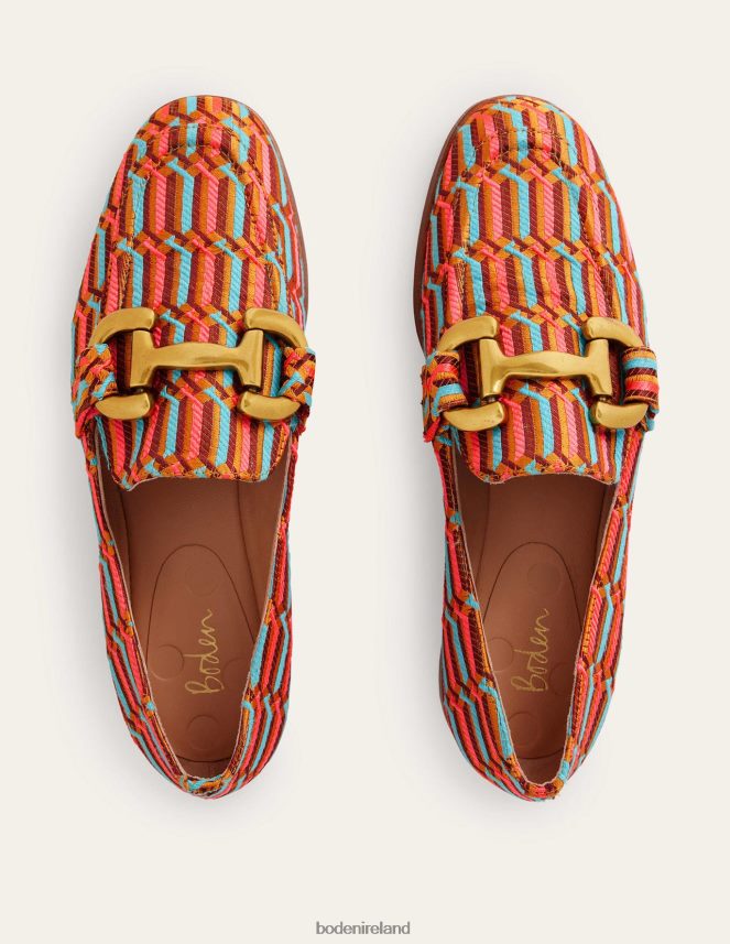 Geo Woven Textile Footwear Snaffle Jacquard Loafers Boden Women L466L62296