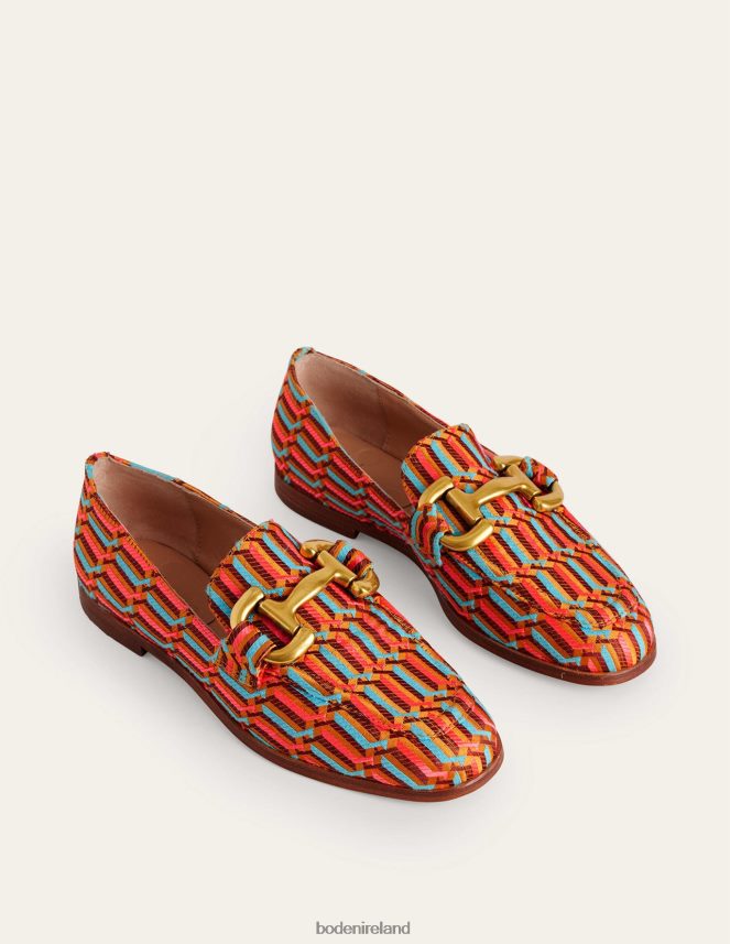 Geo Woven Textile Footwear Snaffle Jacquard Loafers Boden Women L466L62296