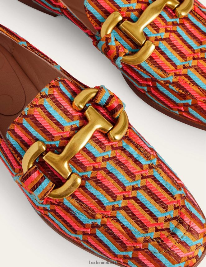 Geo Woven Textile Footwear Snaffle Jacquard Loafers Boden Women L466L62296