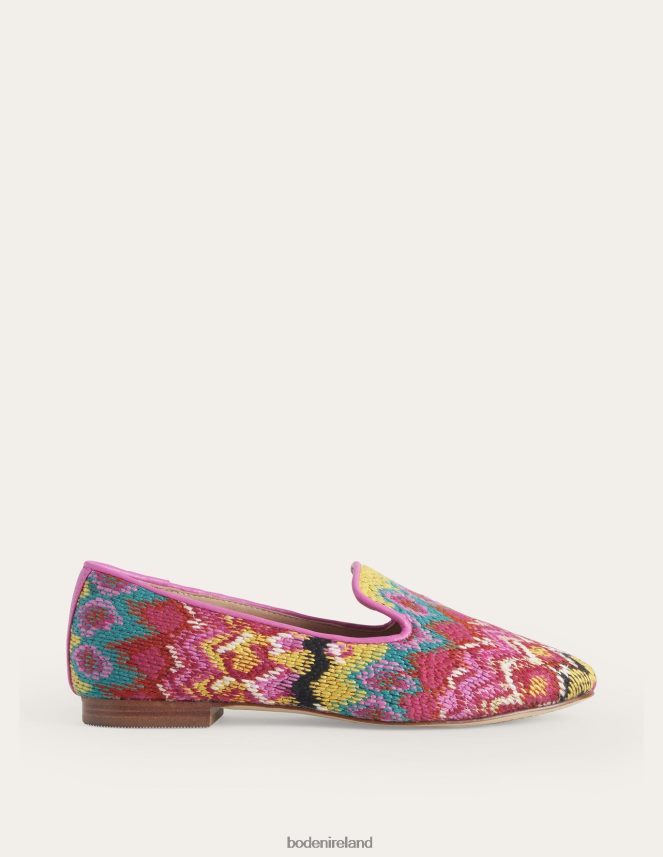 Multi & Textured Ikat Footwear Tapestry Embroidered Loafers Boden Women L466L62316