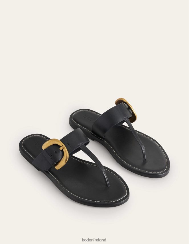 Black Footwear Buckled Toe-Post Sandals Boden Women L466L6692