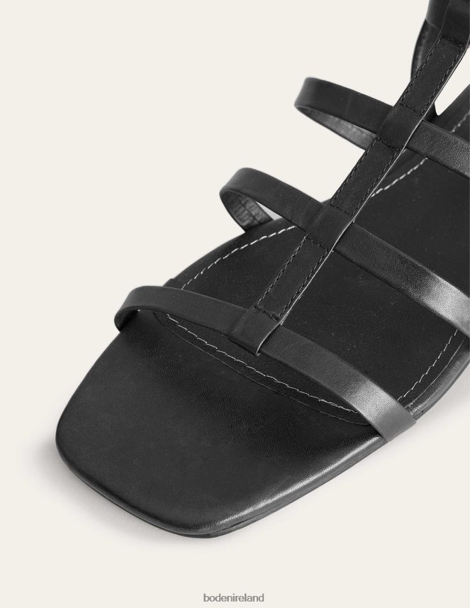 Black Footwear Leather Gladiator Sandals Boden Women L466L6701