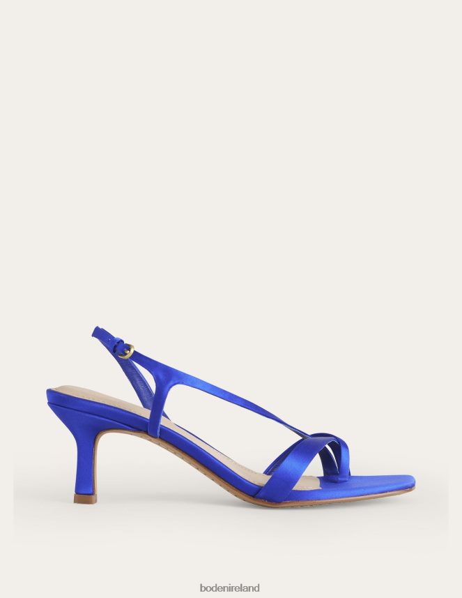 Bright Blue Footwear Satin Low-Heeled Sandals Boden Women L466L6702