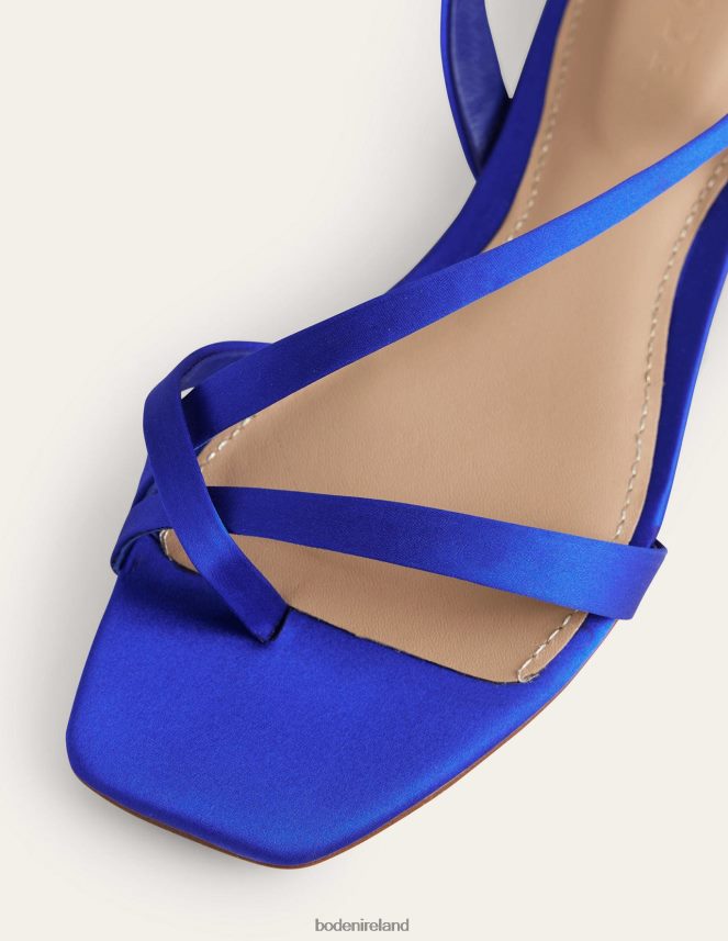 Bright Blue Satin Footwear Satin Toe Loop Flat Sandals Boden Women L466L6695