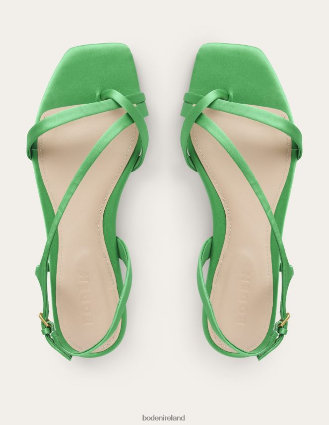 Bright Green Satin Footwear Satin Toe Loop Flat Sandals Boden Women L466L6699