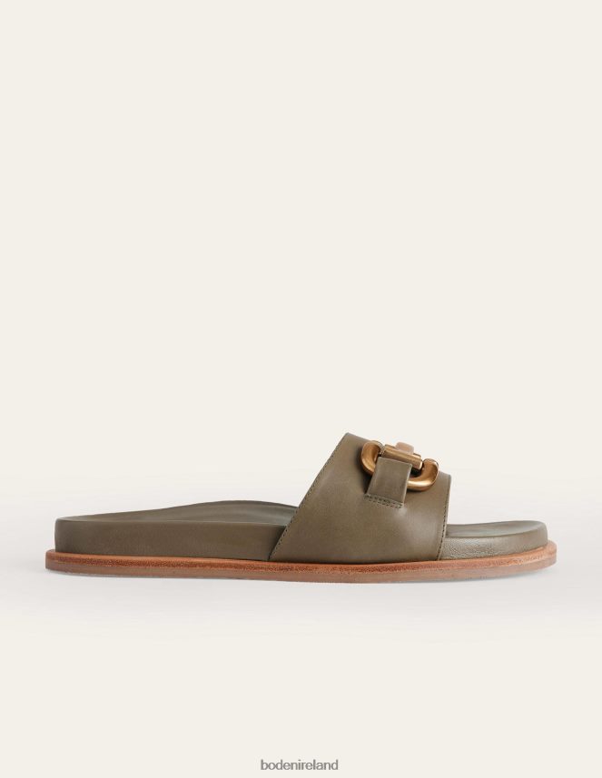 Deep Olive Footwear Iris Snaffle Slider Sandals Boden Women L466L62381