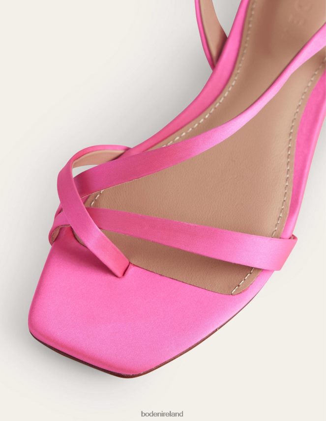 Festival Pink Satin Footwear Satin Toe Loop Flat Sandals Boden Women L466L6700