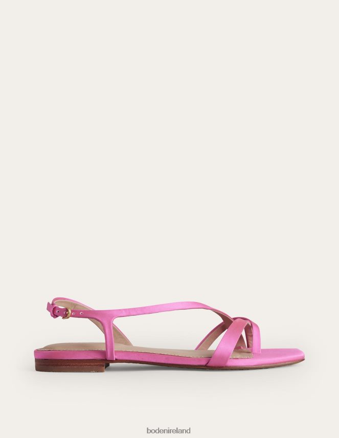 Festival Pink Satin Footwear Satin Toe Loop Flat Sandals Boden Women L466L6700