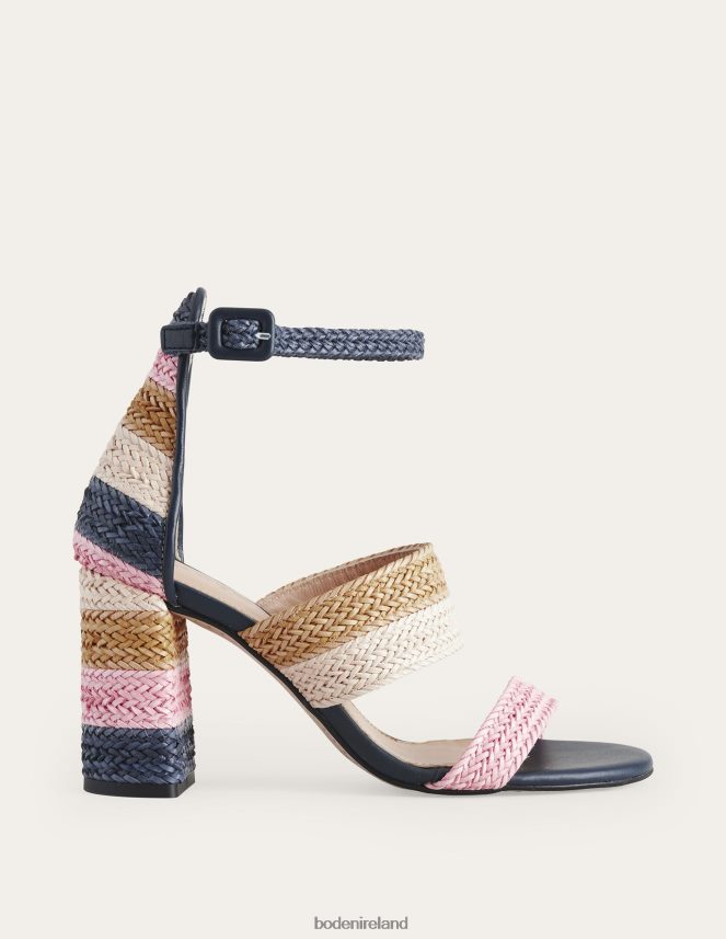 Multi Footwear Woven Striped Heeled Sandals Boden Women L466L6712