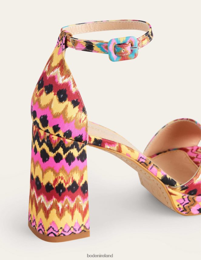 Multi & Textured Ikat Footwear Heeled Platform Sandals Boden Women L466L62298