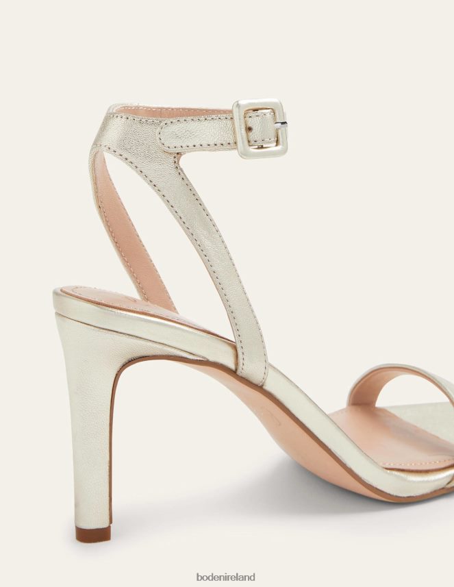 Pale Gold Metallic Footwear Strappy Heeled Sandals Boden Women L466L62345