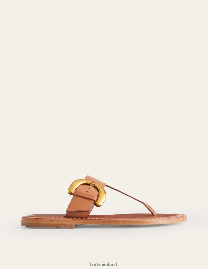 Tan Footwear Buckled Toe-Post Sandals Boden Women L466L6691