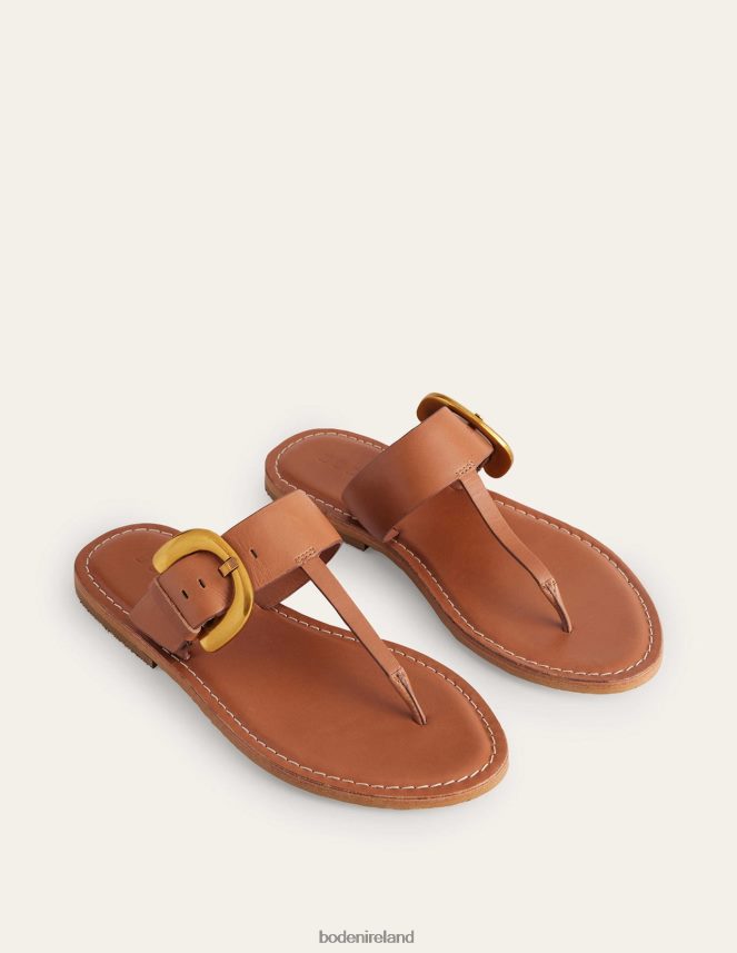 Tan Footwear Buckled Toe-Post Sandals Boden Women L466L6691