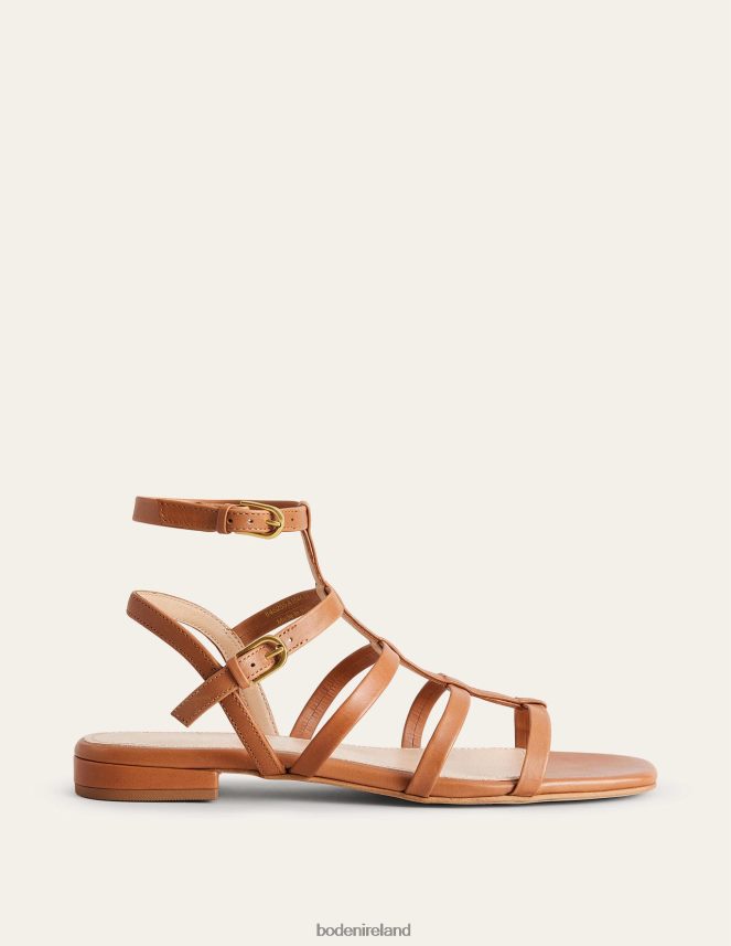 Tan Footwear Leather Gladiator Sandals Boden Women L466L6689