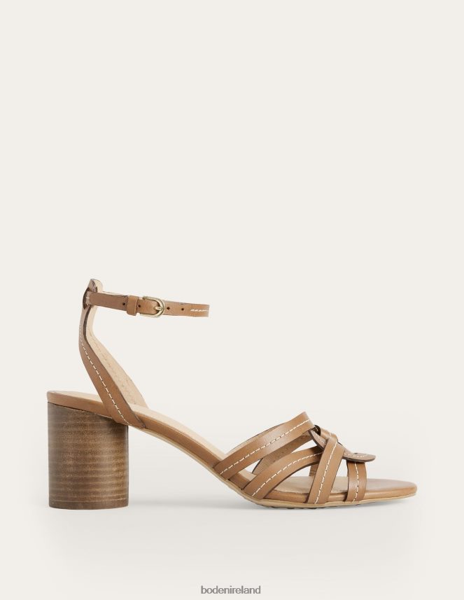 Tan Leather Footwear Multi Strap Heeled Sandals Boden Women L466L62602