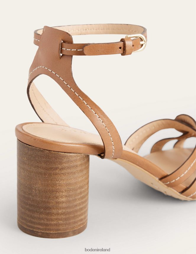 Tan Leather Footwear Multi Strap Heeled Sandals Boden Women L466L62602