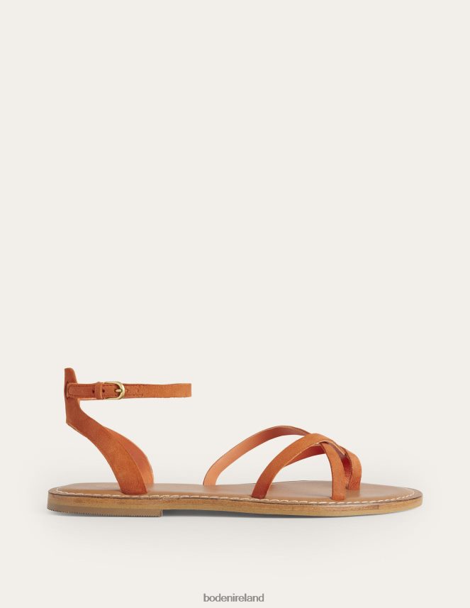 Vermillon Red Suede Footwear Easy Flat Sandal Boden Women L466L62326