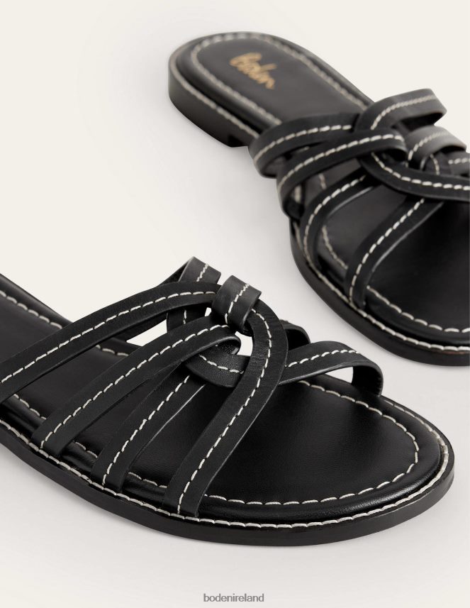 Black Footwear Mutli Strap Sliders Boden Women L466L62305
