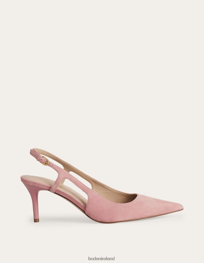 Blush Kid Suede Footwear Cut-out Sling Back Heels Boden Women L466L6721